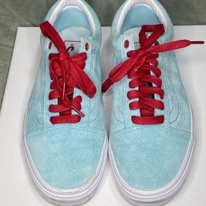 Old Skool Chicago Vans Blue and Red